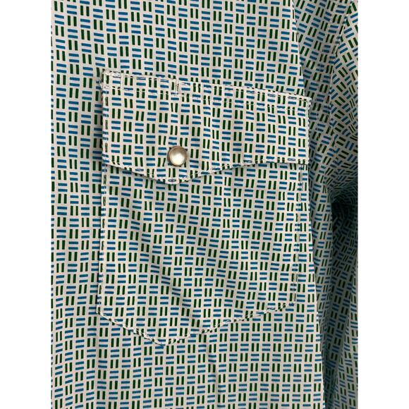 Wrangler Wrancher Pearl Button Western Shirt Cowboy Ranch Size L - Picture 9 of 12